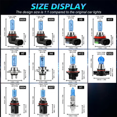 2Pcs Xenon Lamps 80000LM Super Bright Halogen Car Headlight 6000K Super White 12V H1 H4 H7 H11 H13 9005 9006 9012 Auto Headlamps