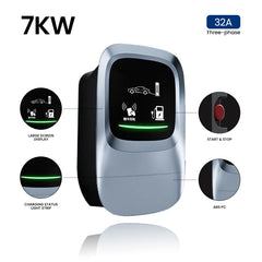 APP Electric Car Charger 7kw 11kw Type 2 EV Charging Station CCS GB Interface 16A/32A Rated  5m Cable Fast Charging Wallbox