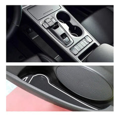 LFOTPP Car Door Groove Mat for Kona EV Kona Elektro 2020 2021 2022 Car Gate Slot Cup Mat Auto Interior Kona EV Accessories 2022