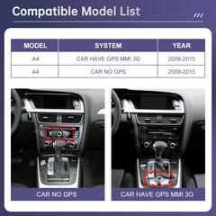 Road Top Radio Multimedia Linux Screen For Audi A4 A5 2009-2015 Wireless CarPlay Android Auto Airplay Car Player Function