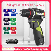 WORX WU135 Cordless Electric Drill 12V 50Nm 1800rpm Brushless Motor Electric Screwdriver Impact Drill Metalworking Smart Cutch
