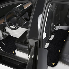 Tesla Model Y Custom Fit Car Accessories Floor Mat Interior Cowhide for Tesla Model Y Double Layers for Front and Rear Seat
