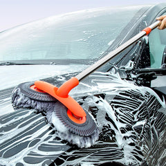 Rotating Three-Section Telescopic Car Wash Mop.Double Head Mop for Car Roof/Window Cleaning Spare mop head 1pcs mop mop handle