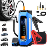 8000a Amp 200 Psi Car Jumper Multi Function 12v Battery Booster Capacitor Auto Compressor Power Bank Jump Starter With Air Pump