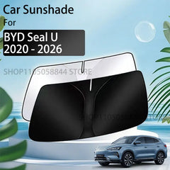 For BYD Seal U DM i Accessories 2025 BYD Song Plus EV Sealion 6 2020 - 2026 Front Windshield Window Sunshade Sun Visor Protector
