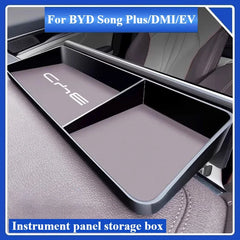 For BYD Song Plus DMi EV 2022-2025 Instrument Panel Storage Box Navigation Screen Back Storage Tray Car Organizer Accessories