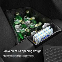 For Tesla Model Y Juniper 2025+ TPE Car Trunk Side Storage Box Cover plate organizer Car trunk side storage box refit Accessorys