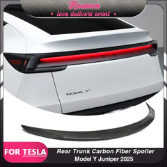 For Tesla Model Y Juniper 2025 Newest 100% Real Carbon Fiber Spoiler High Performance 2024 Model3 Highland Trunk Wings Accessory
