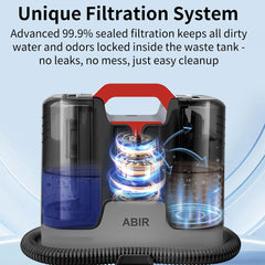 ABIR G80 Handheld Carpet Vacuum Cleaner 15Kpa Spot Cleaner Machine for Home Sofa Car Interior,Pet Bed Fabric Wet Dry Washing