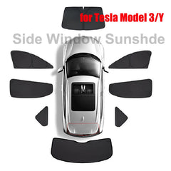 Car Sun Shade for Tesla Model 3 Y LAUNCH 2024 2025 Windshield Sunshade Cover Protector Front Side Window Privacy Blind Shading