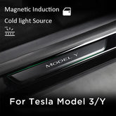 Wireless LED illuminated Pedal Car Door Sills Protector For Tesla Model 3 Y Door Edge Protectors MODEL 3 ACCESSORI