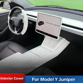 For Tesla Model Y Juniper 2025 2026 Dashboard Panel Trim Center Console Sticker Armrest Pad Air Condition Vent Cover Accessories