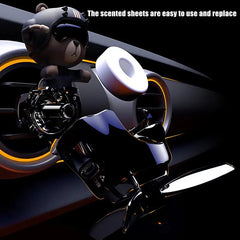 NEW Cartoon Shake head little bear Pilot Car Air Freshener perfume Automobile Interior Perfume Clip Car Ornament Accessories
