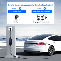 ADPOW Portable 16A Type1 EV Chargers SAE J1772 Socket 3.5KW 5M Cable Current Adjustable Wallbox EV Charging Accessories