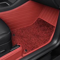 Tesla Model Y Custom Fit Car Accessories Floor Mat Interior Cowhide for Tesla Model Y Double Layers for Front and Rear Seat