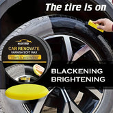 Tire Blackening Coating Wax - Hydrating Luster and Protection, Anti-Aging Tire Care Coating with Sponge Applicator