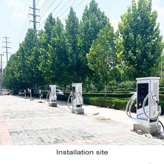 40kW Dual-Gun DC Fast EV Charger with CCS & CHAdeMO Ports, Touchscreen Control, RFID Access,Electric Charging Station Commercial