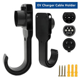 Type 2 Type 1 GBT EV Charger Cables Strong Holder Electric Car Charger Holder ABS Cable Holder Wall Bracket with Screws