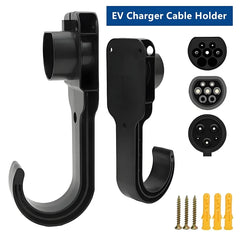 Type 2 Type 1 GBT EV Charger Cables Strong Holder Electric Car Charger Holder ABS Cable Holder Wall Bracket with Screws