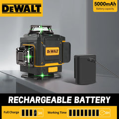 DEWALT New 4-Sided 360°Vertical 3-4D Green Beam 16-Line Self leveling Laser Level with Precise Vertical Cross - line Function
