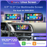 Road Top Radio Multimedia Linux Screen For Audi A4 A5 2009-2015 Wireless CarPlay Android Auto Airplay Car Player Function