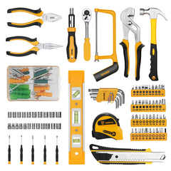 DEKO 228Pieces Socket Wrench Auto Repair Tool Combination Package Mixed Tool Set Hand Tool Kit with Plastic Toolbox Storage Case