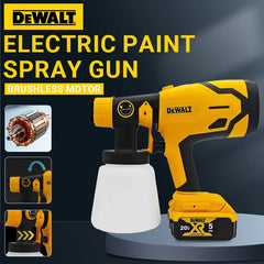 Dewalt Cordless Electric 800ML Spray Gun Portable Paint Sprayer High Power Auto Furniture Coating Airbrush For Dewalt Battery