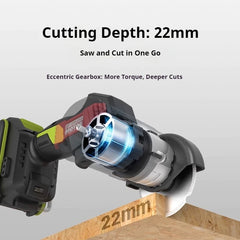 WORX WU802 20V 76mm Brushless Compact Multi Cutter and Mini Angle Grinder for Diverse Cutting and Grinding Tasks