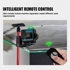4D Laser Level 16 Lines Horizontal And Vertical With Remote Control Green 360°Self-leveling Laser Levels For Makita Battery Pin