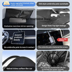 For BYD Seal U DM i Accessories 2025 BYD Song Plus EV Sealion 6 2020 - 2026 Front Windshield Window Sunshade Sun Visor Protector