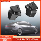 For Tesla Model Y Juniper 2025+ TPE Car Trunk Side Storage Box Cover plate organizer Car trunk side storage box refit Accessorys