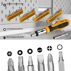 DEKO 228Pieces Socket Wrench Auto Repair Tool Combination Package Mixed Tool Set Hand Tool Kit with Plastic Toolbox Storage Case