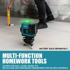 4D Laser Level 16 Lines Horizontal And Vertical With Remote Control Green 360°Self-leveling Laser Levels For Makita Battery Pin