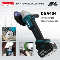 New Makita DGA404 125mm Brushless Lithium Electric Angle Grinder 18V Rechargeable Cutting Machine High Power Machine Power Tool
