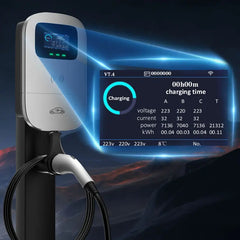 JIGU 32A 7.6KW GBT Electric Vehicle Car Charger WiFi EVSE Wallbox 11KW 22KW GB/T Charging Station Cable APP Control EV Charger