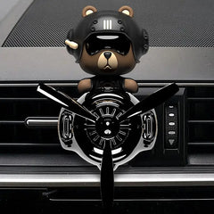 NEW Cartoon Shake head little bear Pilot Car Air Freshener perfume Automobile Interior Perfume Clip Car Ornament Accessories