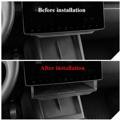 Hidden Storage Organizer Tray for Tesla Model Y Juniper/Model3 Highland Storage Box Under Central Control Screen Box Accessories