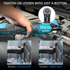 Makita Brushless Ratchet Right Angle Wrench Cordless Driver Variable Speed Power Wrench LED 18V Power Tools(Attributes optional)