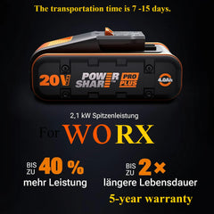 100% Original 8Ah 4Ah for WORX 20V WA3014 WA3551 WG630 WG629 WX372 WX390 WX394 WX550 WX523 WX802 WX858 WX900 Power Tool Battery