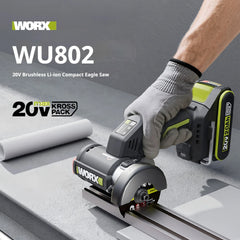 WORX WU802 20V 76mm Brushless Compact Multi Cutter and Mini Angle Grinder for Diverse Cutting and Grinding Tasks