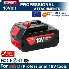For Bosch 18V Professional System Power Tools BAT609 BAT618 GBA18V80 ProCORE 18V 12.0Ah Replacement Battery, 18650 Li-Ion🌭