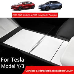 2025 For Tesla Model Y Juniper Model 3 Highland Console Electrostatic adsorption Cover For Tesla Interior Decor Accessories