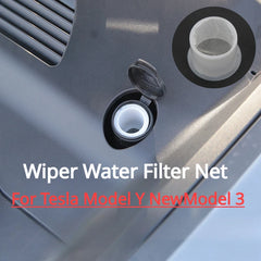 Car Wiper Water Filter Net for Tesla Model Y Juniper Launch /Model 3+ Highland Front Hood Filter Wiper Tank Filling Port Funnel