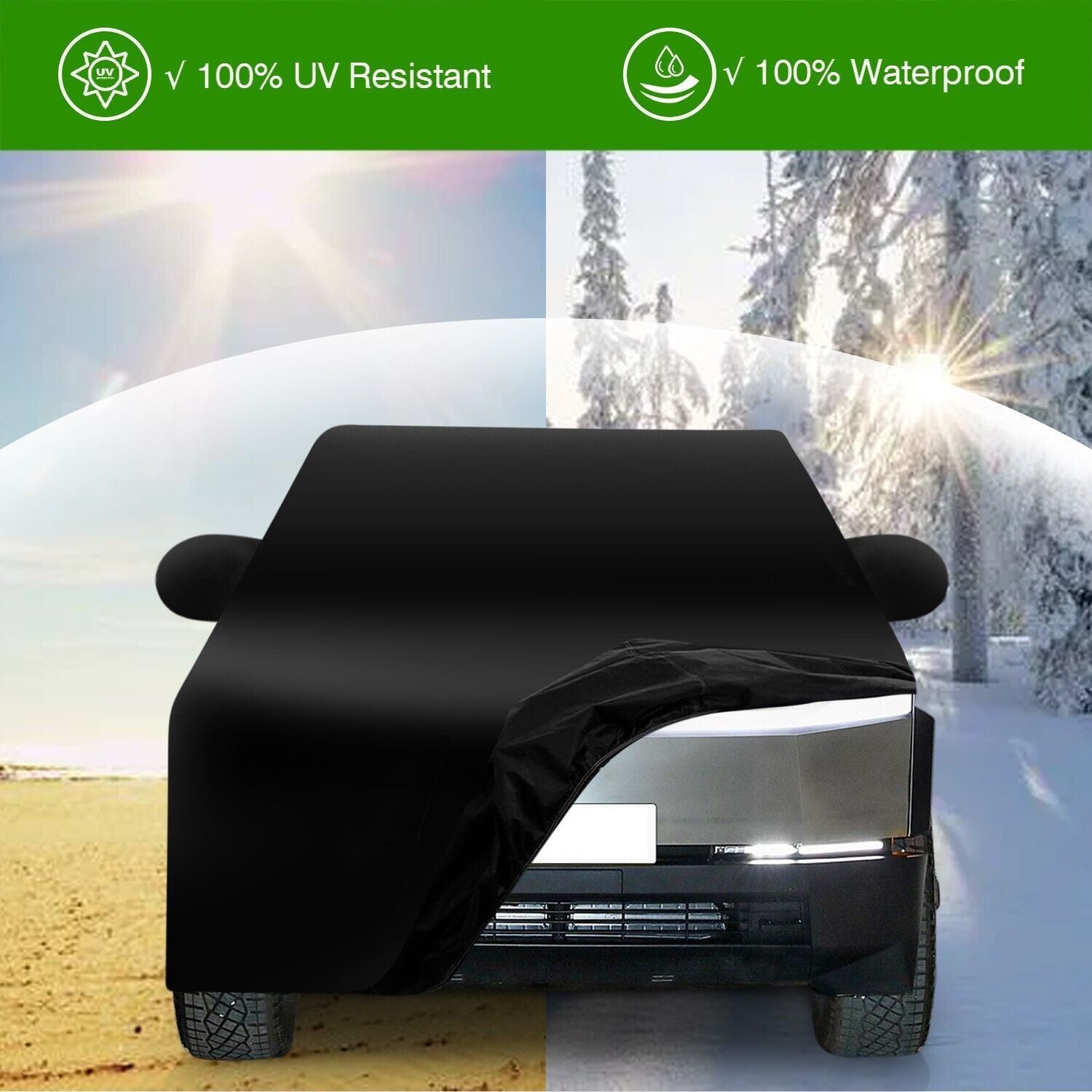 All-Weather Waterproof Protection - UV, Snow, & Rain Defender - Custom Fit for Applicable to Tesla Cybertruck Car cover