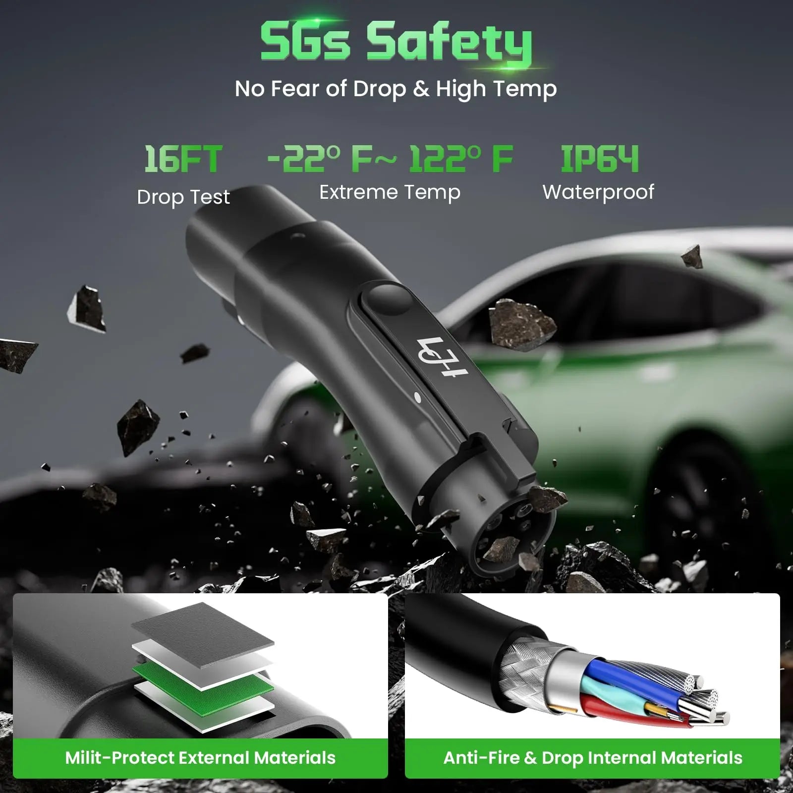 NACS to J1772 Adapter NACS to J1772 For Tesla Connectors Destination Chargers & Mobile Connectors for J1772 Electric Vehicles