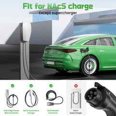 NACS to J1772 Adapter NACS to J1772 For Tesla Connectors Destination Chargers & Mobile Connectors for J1772 Electric Vehicles