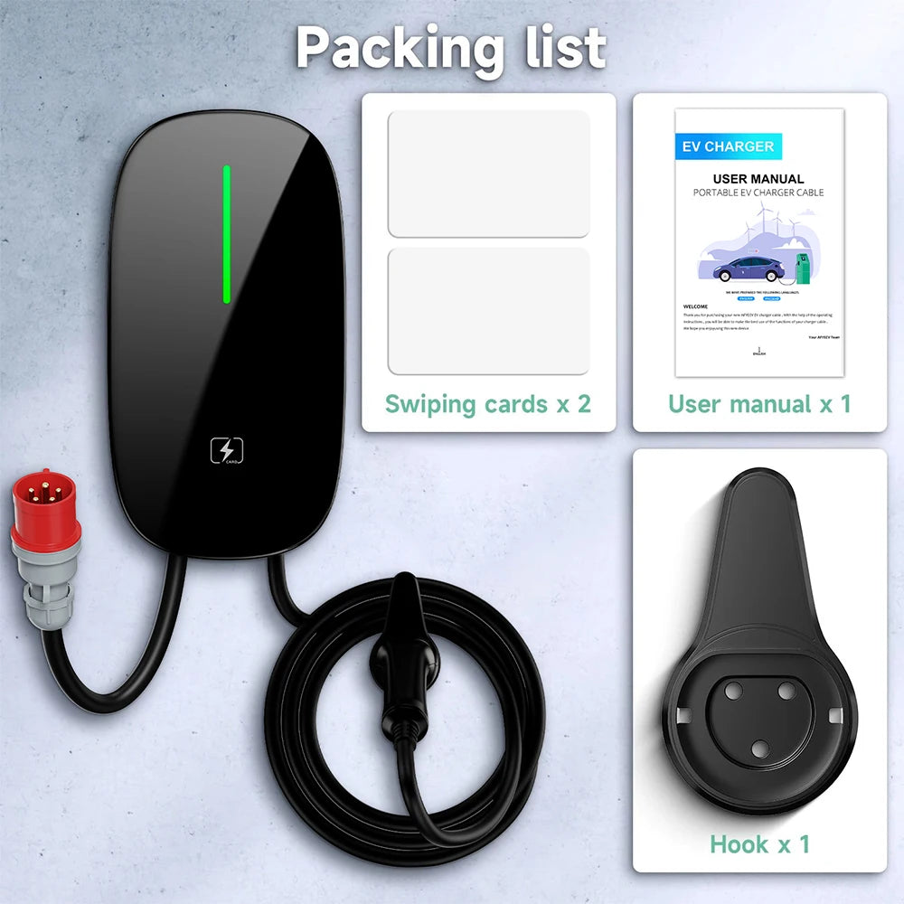 OEM 22KW 32A/16A Wall-Mounted EV Charger 7KW 11kW Type 2 WiFi  App OCPP Home Use AC Charging Station Fast Charging for EV