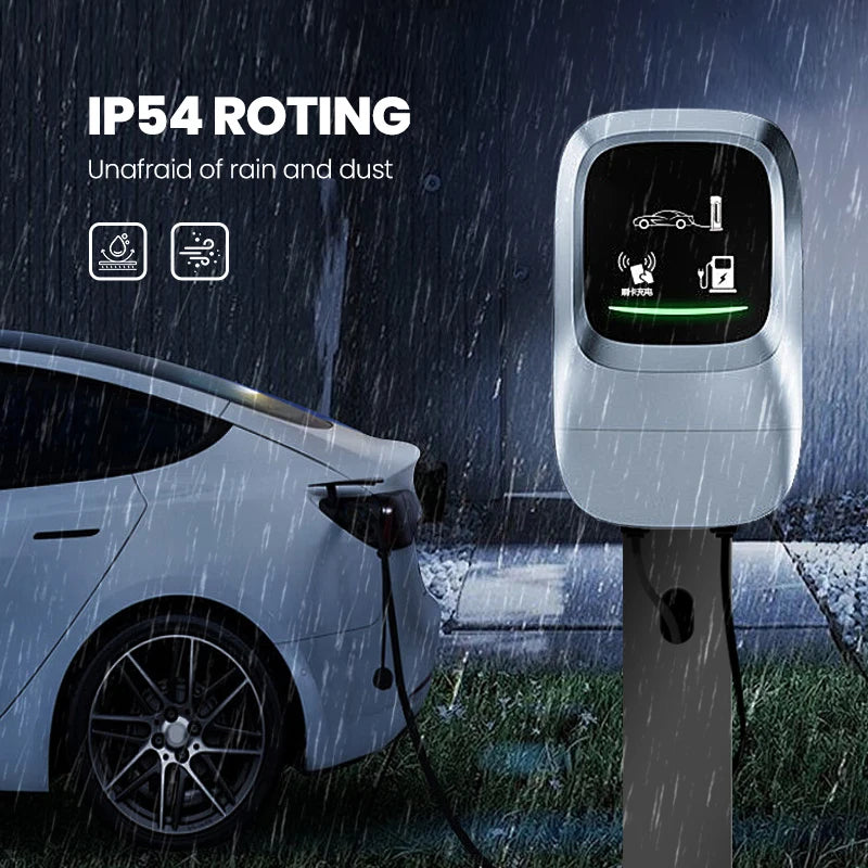 APP Electric Car Charger 7kw 11kw Type 2 EV Charging Station CCS GB Interface 16A/32A Rated  5m Cable Fast Charging Wallbox