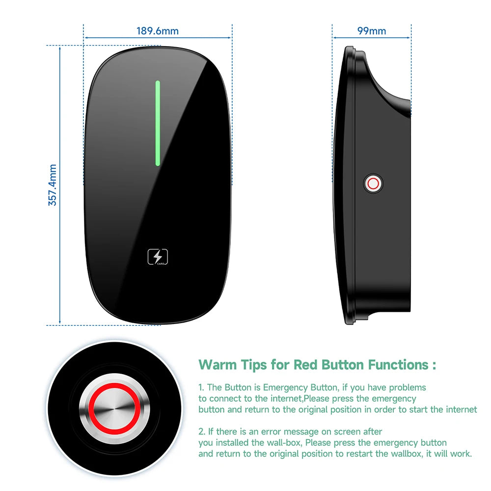 OEM 22KW 32A/16A Wall-Mounted EV Charger 7KW 11kW Type 2 WiFi  App OCPP Home Use AC Charging Station Fast Charging for EV