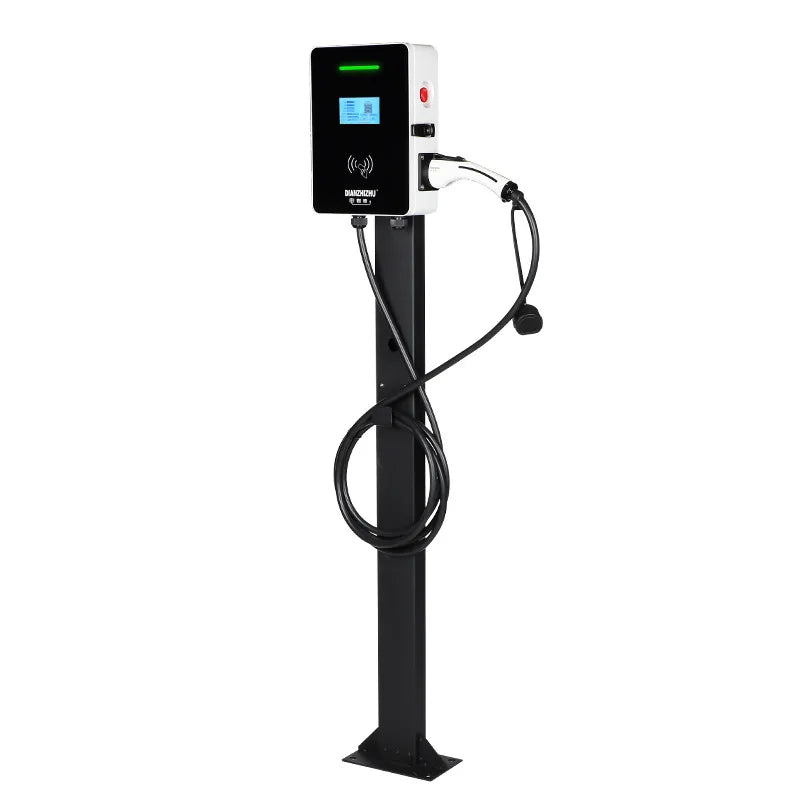 Oem Ac Home Wall Mounted 7kw 11kw 22kw 44kw Wall Box Electric Vehicle Charging Station Ev Charger With Lcd Screen